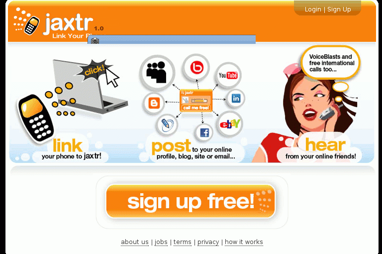 Jaxtr Web Page