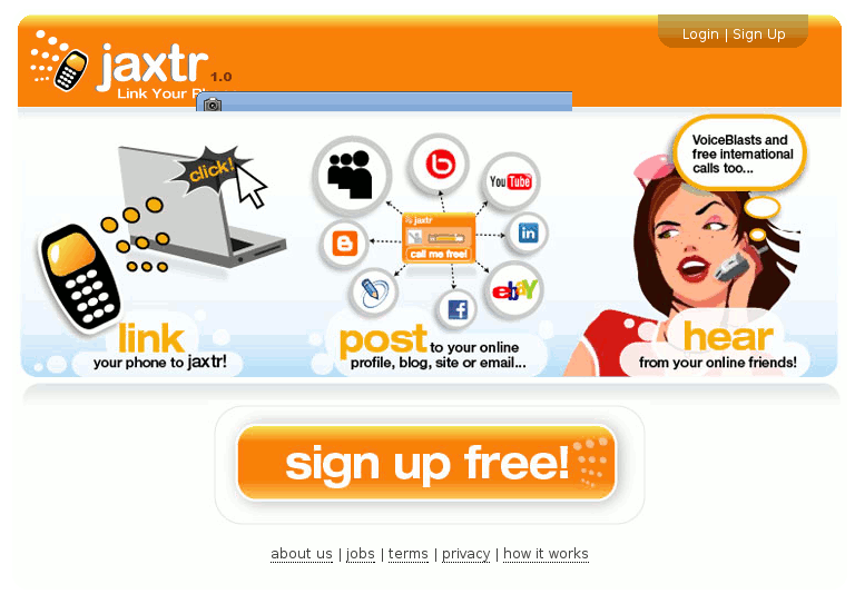 Jaxtr Web Page