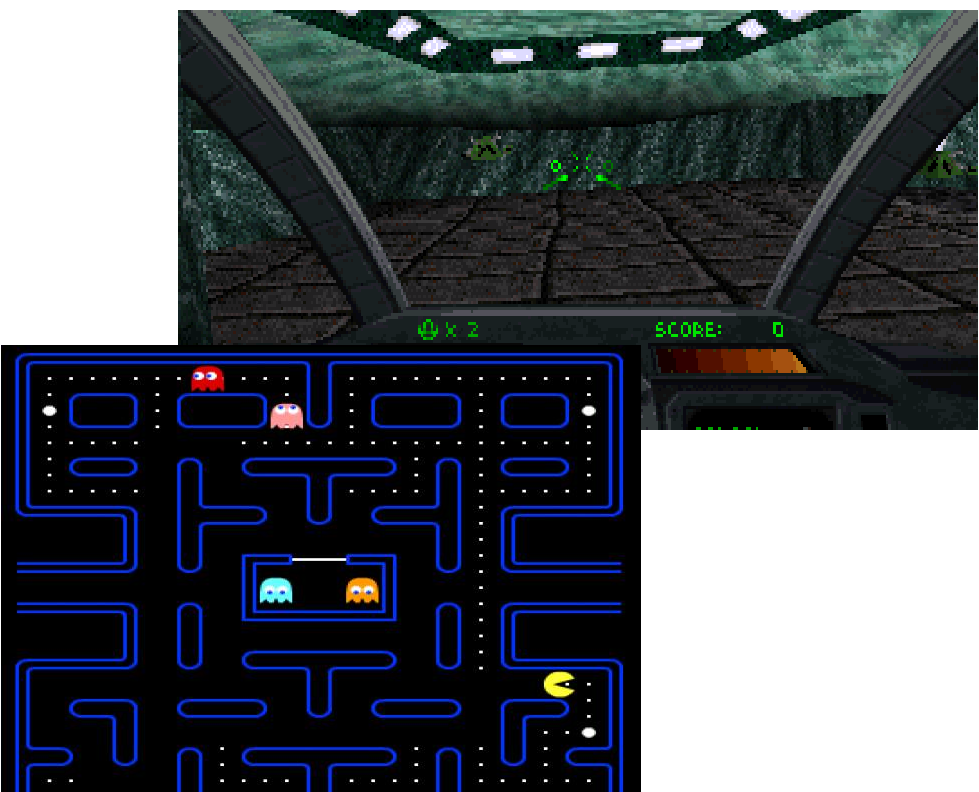 Retrogames Pacman e Descend