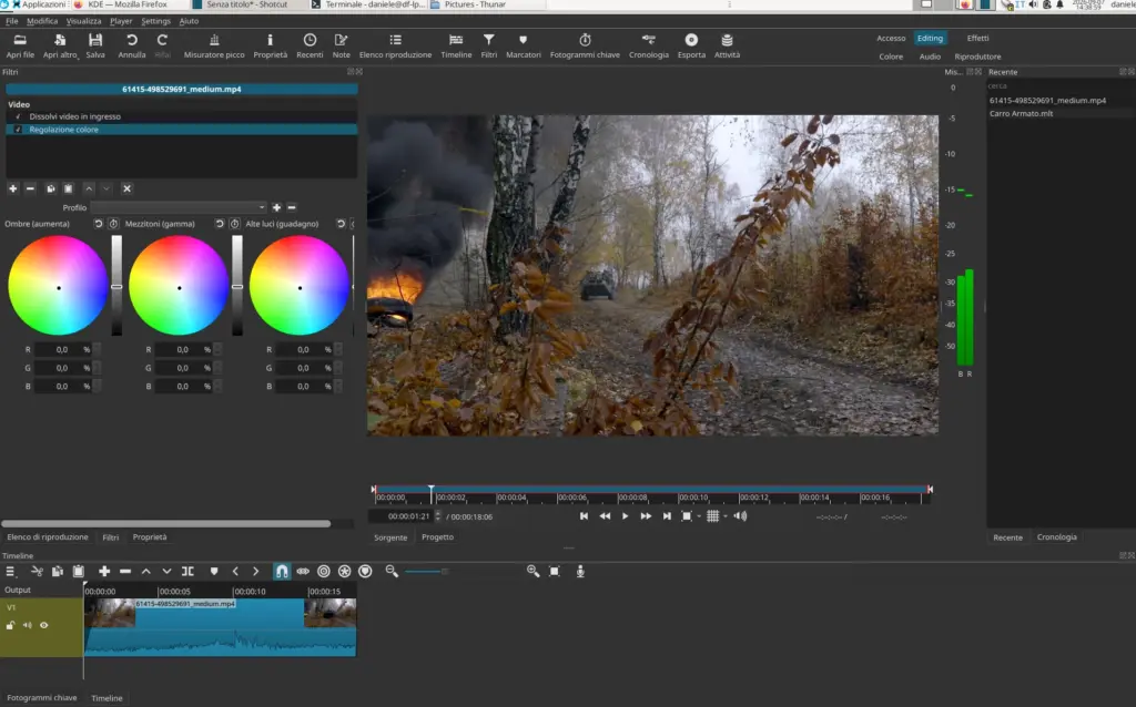 Shotcut editor video opensource gratuito per sistemi linux